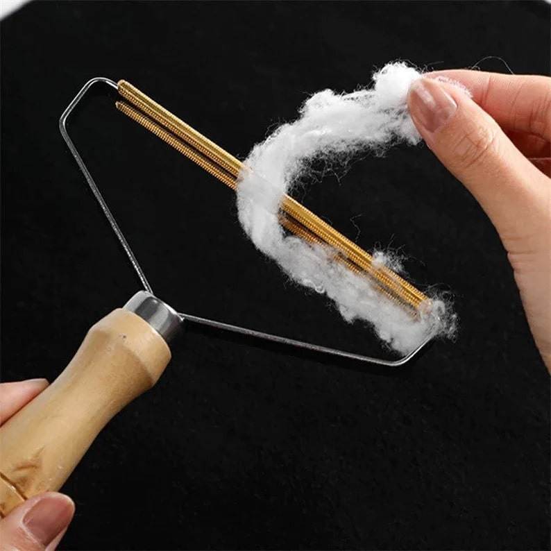 anti haar und fusselbürste Fusselentferner mit Holzgriff