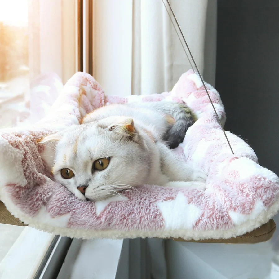 hängematte für katzen Süße Katze ruht sich auf Hängematte.