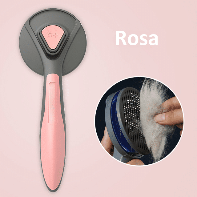 magische fellpflegebürste selbstreinigend Rosa Tierhaarbürste mit Selbstreinigung