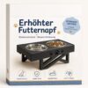 Erhöhter Futternapf Verpackung mit Edelstahl-Näpfen