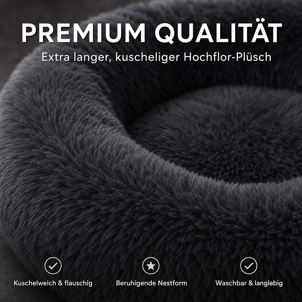kuschelweiches katzenbett wolke 7 das original Fellstube Wolke 7 Katzenbett Premium Qualität Hochflor-Plüsch Detail