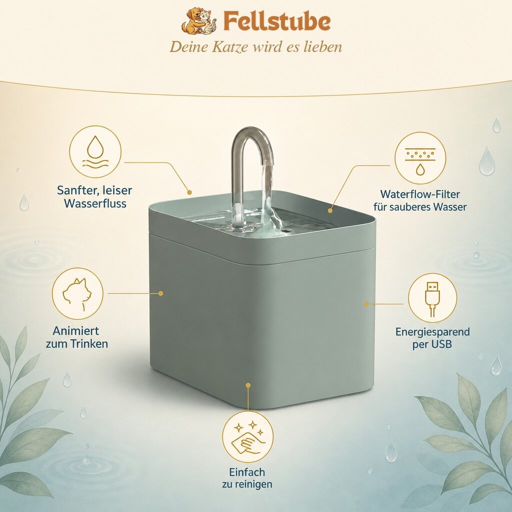 katzenbrunnen benefits fellstube Katzenbrunnen mit Waterflow Filter – Bild 2