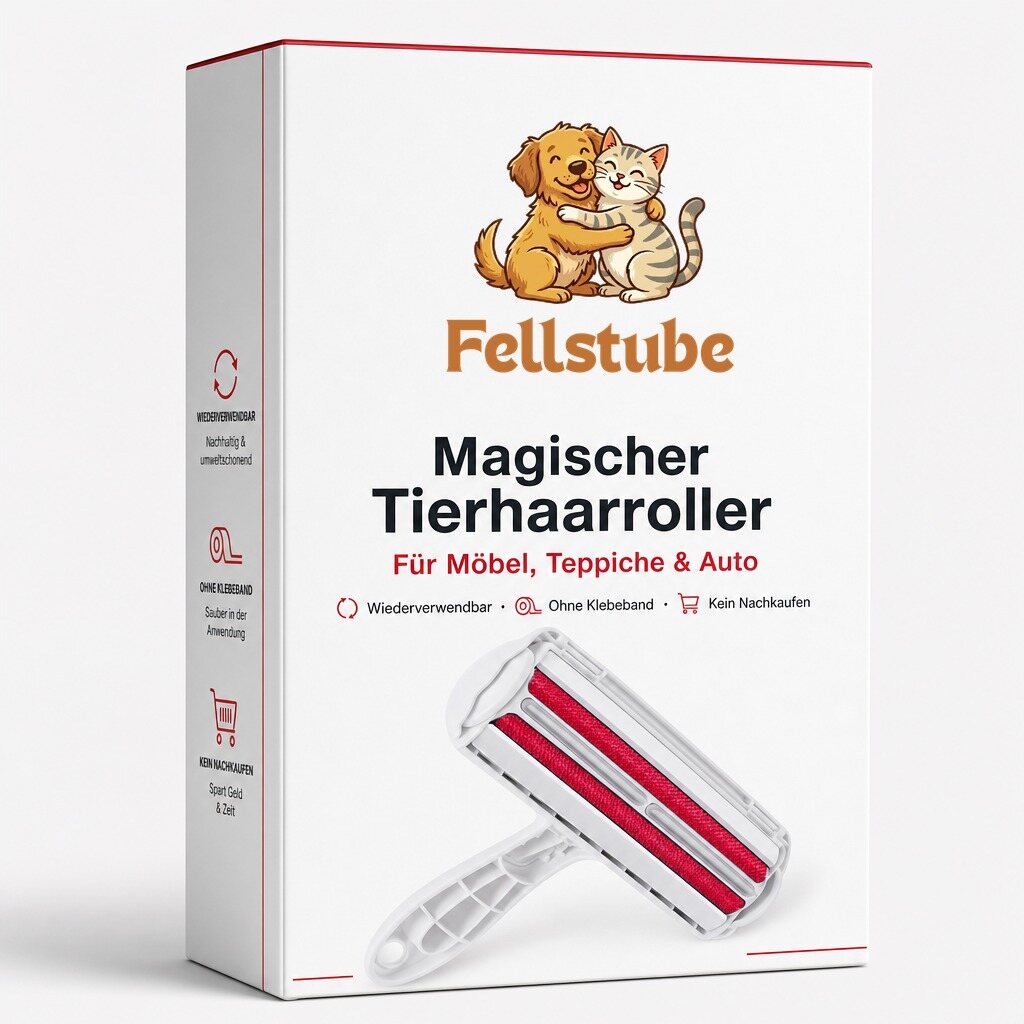 Fellstube Magischer Tierhaarroller Premium-Verpackung mit Logo
