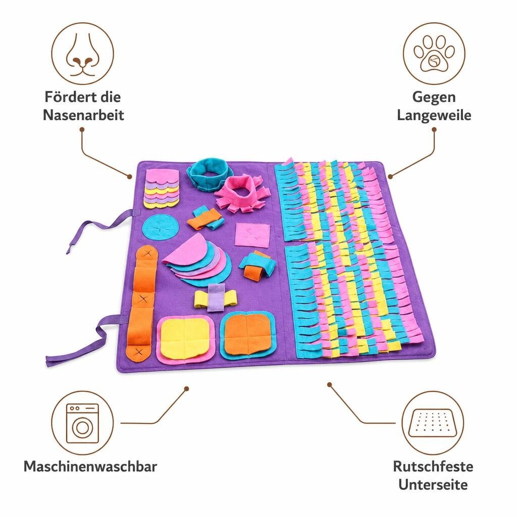schnüffelteppich Schnüffelteppich Features: Nasenarbeit, gegen Langeweile, waschbar, rutschfest