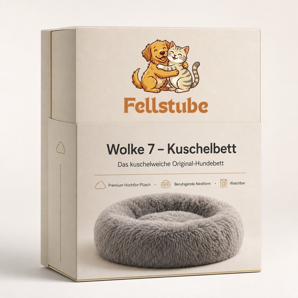 Fellstube Wolke 7 Kuschelbett Premium-Verpackung mit Logo