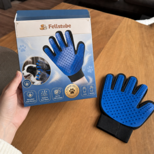 Fellstube Fellpflegehandschuh Verpackung ausgepackt