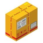 Versandkarton mit Aufschrift Fragile